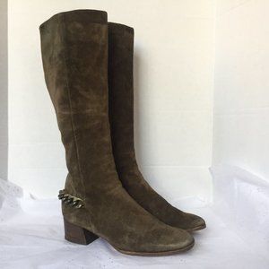 Michael Kors Taupe Suede Ankle Chain Boot!  - 9M